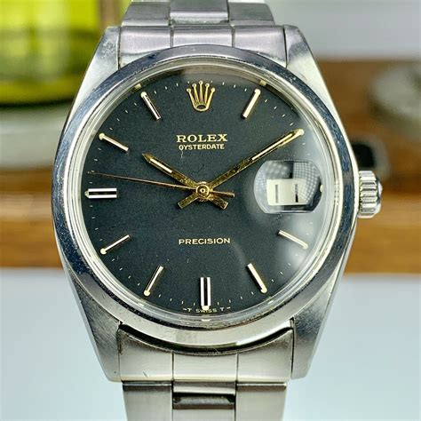 rolex vintage oysterdate precision 6694 in leather strap|Rolex oysterdate precision price.